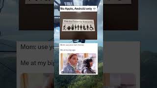 No apple android only 😂 #memes #funny