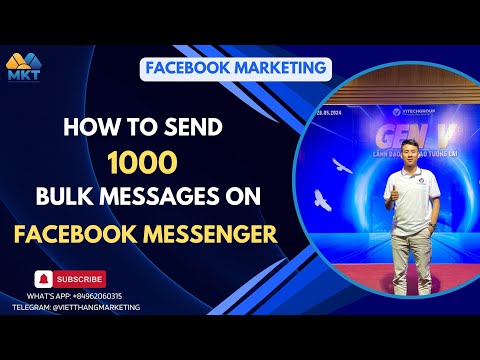 Facebook Marketing | How To Send Bulk Messages On Facebook Messenger - Fastest 2024