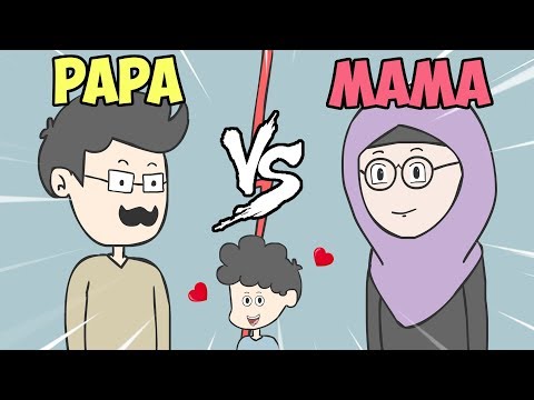 Perbedaan MAMA VS PAPA (ft. Tiara N Tun) - Kartun Lucu ZanMation