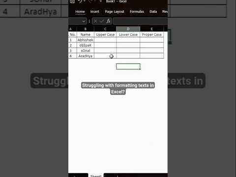 Text formatting in Excel