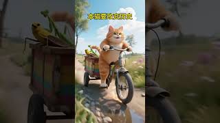 Smart fat orange cat. Catches sparrows and grasshoppers  #cat #aicat #fatcat #orangecat #animals