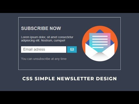 CSS Newsletter Design - Simple CSS Newsletter