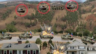 DRAMATIC, ukraine put tanks on hill to shoot 50 russian tanks that want to surround kiev