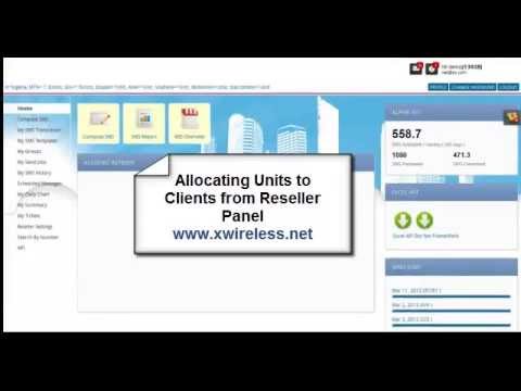 ifiHearSMS Allocating Units to Clients in Reseller Panel