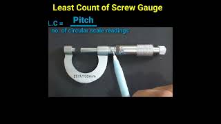 Least Count of Screw Gauge || Least count of Micrometer #Science #Experiments #Physics