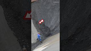 One Wrong Move And the Cement Mountain Collapsed🤯😱#shorts #trendingshorts #viralshorts #facts