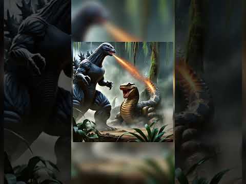 Godzilla vs Anaconda Battle. #phonk #phonkmusic #anime #music