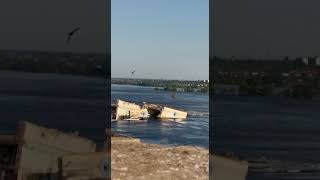 Nova Kakhovka Dam DESTROYED - MORE FOOTAGE #shorts