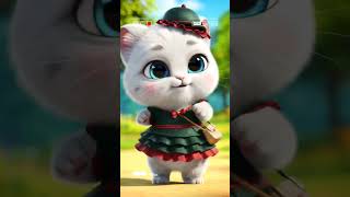 Cute kitten dance| #cat #3danimation #ai2025 #shortsvideo #cats #1million
