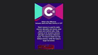 What is constructor ? stack vs heap memory? exception handling in C#? #interview #job #tech