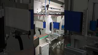 Automatic square bottle labeling machine #labelingmachine #bottlelabelingmachine #threesidelabeller