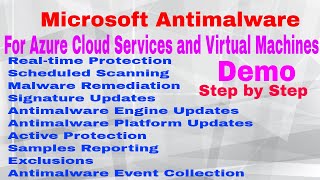 DEMO Microsoft Antimalware for Azure Cloud Services and Virtual Machines