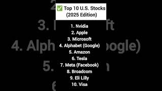 Top 10 U.S. Stocks to Buy in 2025 🔥 | Invest Smart! #shorts