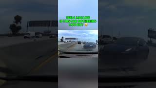 Watch till the end #tesla #carcrash #road #accident #beaware #fyp #foryoupage #shorts #cars #viral