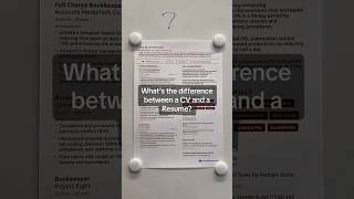 CV vs Resume: What’s the difference? #cv #resume #cvwriting #resumetips #resumeadvice #jobseekers