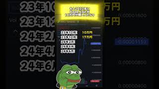 もし去年Pepeを買ったら...🤑 #仮想通貨 #投資 #crypto #ビットコイン #トレード