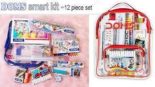 DOMS Smart Stationery Kit (12 pcs) with Transparent Zipper Bag #shorts