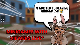 Playing Roblox and mm2 mini games