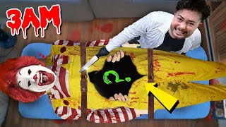 (WHAT’S INSIDE?) CUTTING OPEN RONALD MCDONALD AT 3 AM!!