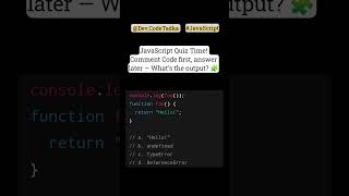 Function called before it's defined? 😮 | JS Hoisting Magic! #shorts #viral #web