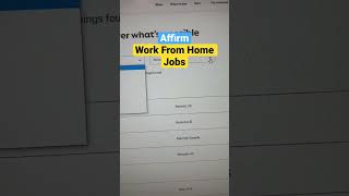 Affirm Work From Home Jobs #workathome #shorts #workfromhome #onlinejobs #remotejobs