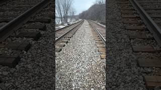 Seems safe😳 #wisconsin #mississippiriver #wesventures #adventure #train #traintracks #2025 #scary