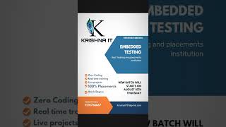 Embedded testing course training and placements. Intrested people can reach me out 9391758667