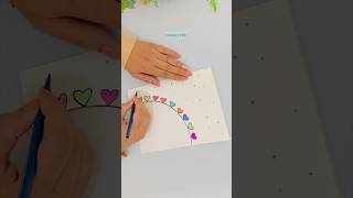 Easiest Birthday card using only white paper🥰no glue🥰#craft #art #shorts #trending #viral #diy