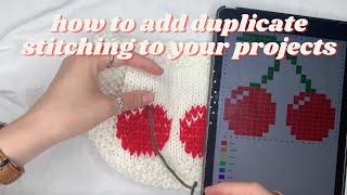 how to do duplicate stitching knitting | knitting tutorial