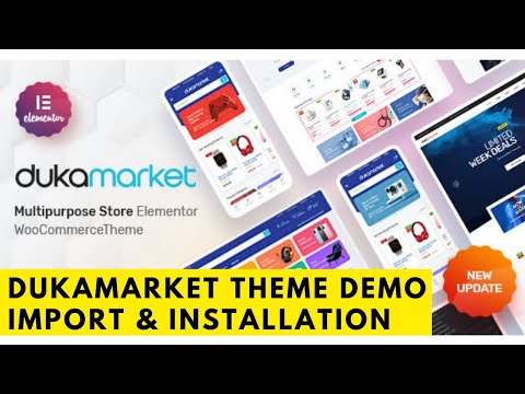 DukaMarket - Multipurpose WordPress Theme Demo Import & installation | #woocommerce #DukaMarket
