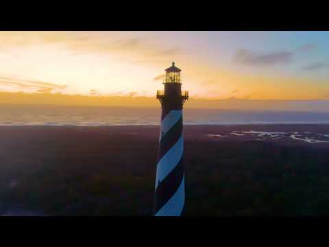 Stunning Outer Banks Aerial Adventure | Cape Hatteras Lighthouse Sunrise North Carolina