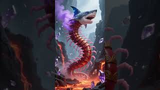 Set 596｜Fun and cute centipede shark hero centipede + shark AI animal fusion show #animal fusion