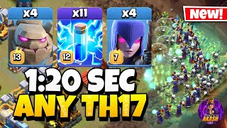 Epic Strategy! TH17 Zap Quake Witch is the Easiest TH17 Attack Strategy in Clash of Clans