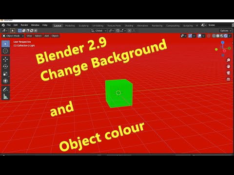 How to change background and object colour in blender 2.9
