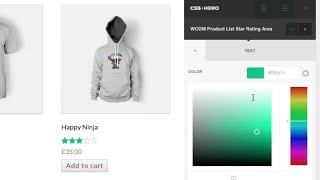 WooCommerce plugin: CSS Hero - Change the Colors of the Stars Rating System in WooCommerce