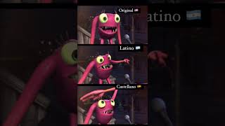 Comparación doblajes MonsterINC #latino #español #english