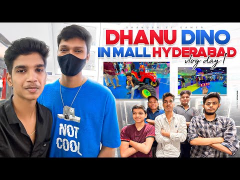 😨FOUND DHANU DINO😍 IN MALL🥳 | HYDERABAD TRIP🔥VLOG | DAY 1 | IN TELUGU #dfg #freefire