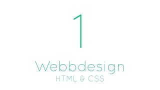 Webbdesign - Introduktion