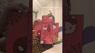 Spiderman x Hello Kitty Valentines Day Card!!! #valentinesday #diycard #love #cards #diy #ilovehim