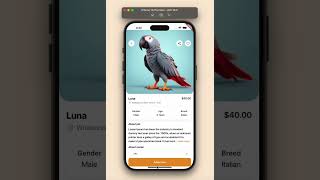 Pet Adoption App template  #flutterflow #appdevelopment #uiuxdesign