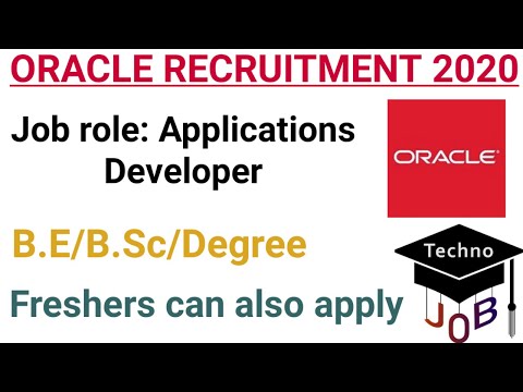 Oracle Recruitment 2020 for Applications Developer | B.E/B.Tech | Apply Online