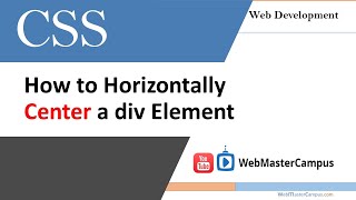 Horizontally Center div Element using CSS