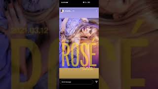 Blackpink #rosé solo insta stories
