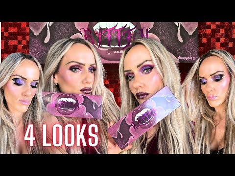 GOURMANDE GIRLS BITTEN EYESHADOW PALETTE REVIEW ♥️ 4 LOOKS | SWATCHES | DARK ROMANCE VALENTINES