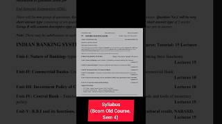 Indian Banking System(GE 4B) Question paper, Bcom Sem 4#ranchiuniversity #dorandacollege#questions