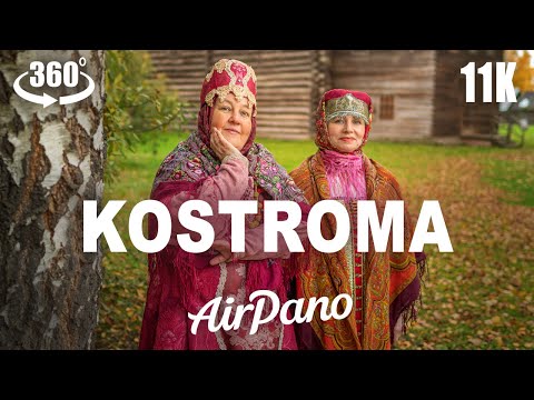 Kostroma. Golden Ring of Russia. 360 video teaser in 11K