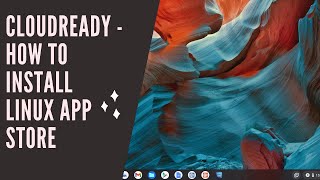 CloudReady – How to install Linux app store