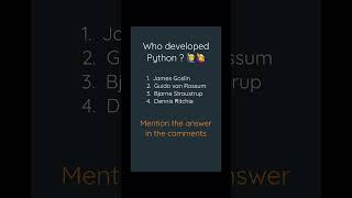 Who developed Python ? #shorts #amitthinks