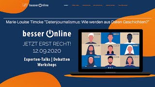 Besser Online 2020: Marie-Louise Timcke "Datenjournalismus: Wie werden aus Daten Geschichten?"