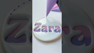 A Cookie for Zara✨What name should I try next? #cookiedecorating #name #zara #shorts